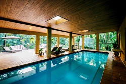 Eco lodge heated pool