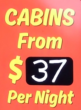 Cheap accommodation sign