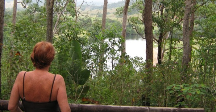 Elevated view of the Daintree River.