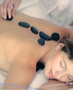 Hot rock massage.