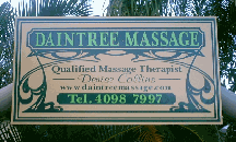 Daintree Massage at 2 Janbal Street, corner of Marlin Drive.