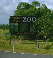 Daintree Zoo road sign.